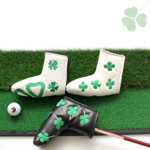 Lucky Clover Putter Head Cover Four Leaf Clover Headcover