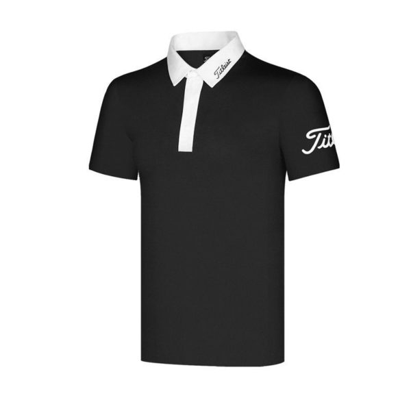 TITLEIST T-shirt PGA TOUR Men's Golf Solid Cotton Short Sleeve Polo Shirt