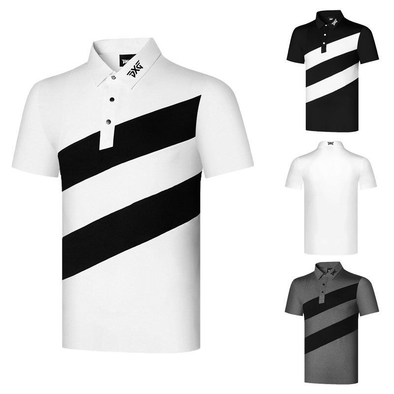 PXG PGA TOUR Men’s Golf Solid Cotton Short Sleeve Polo Shirt | Voosia