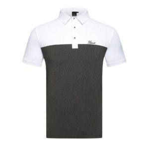 PGA TOUR TITLEIST Men's Golf Polo Shirt Solid Cotton Short Sleeve