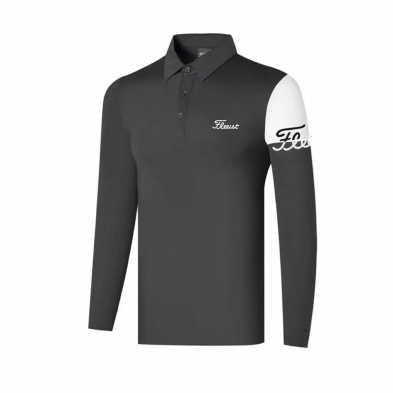 TITLEIST Golf Polo Golf Pullover Men’s Long Sleeve Golf Shirt ...